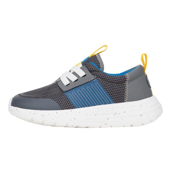 Hey Dude Kids Sirocco Play Varsity Sneakers Grey Blue 4 - Picture 1 of 1